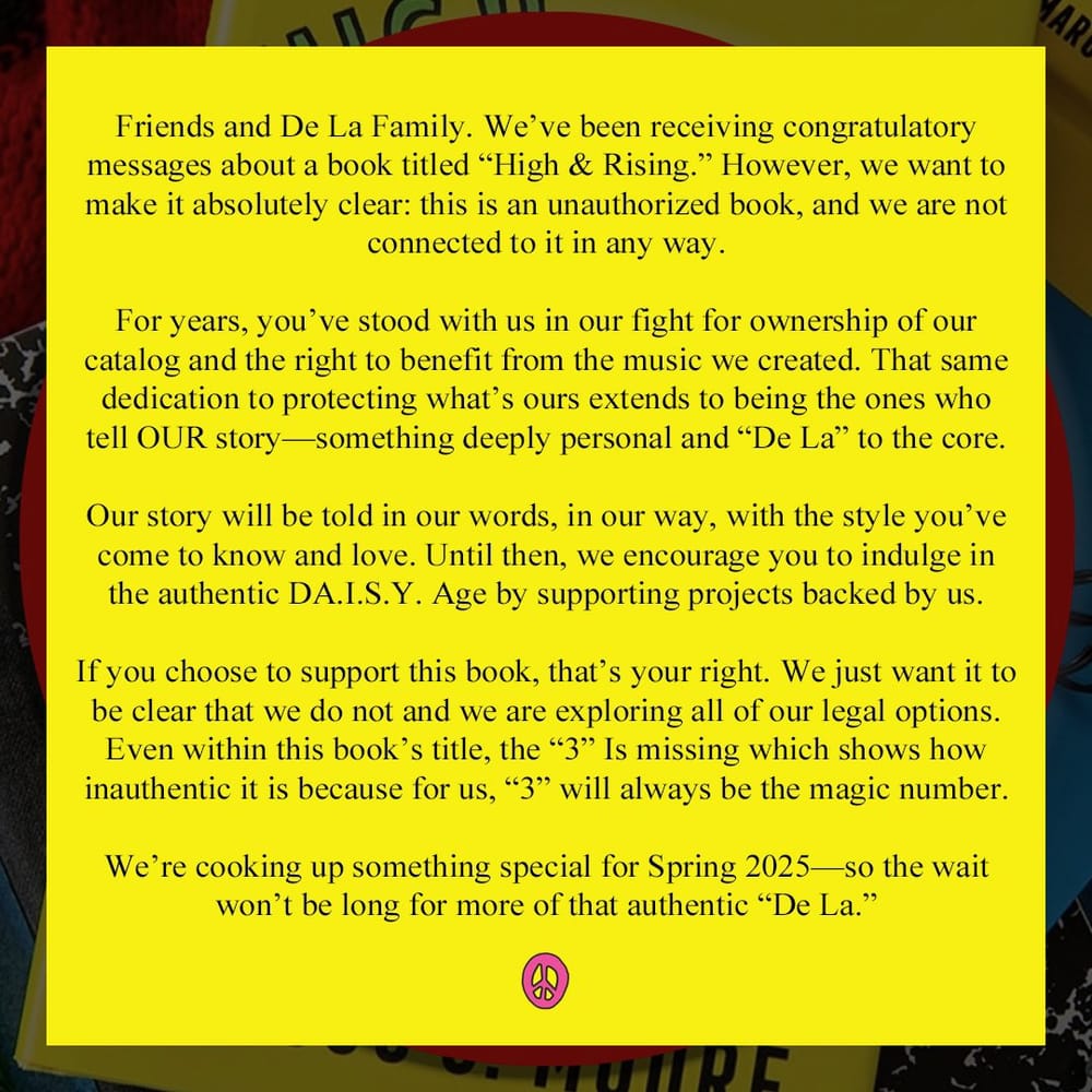 De La Soul condemn new