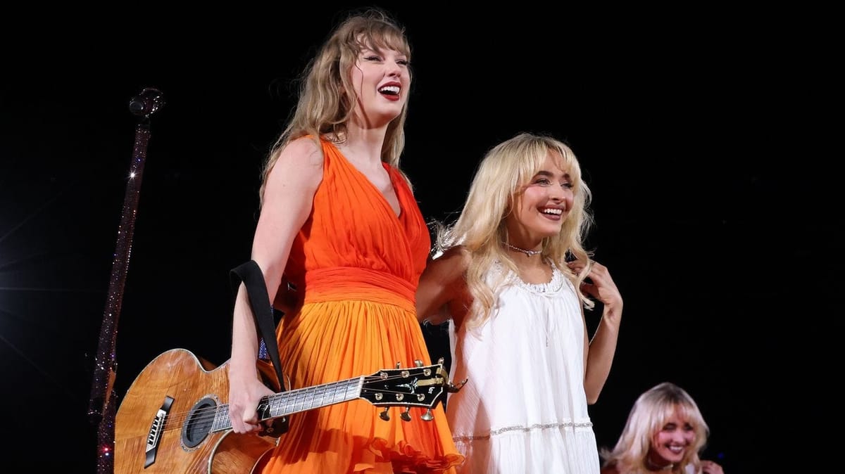 Taylor Swift brings out Sabrina Carpenter for a performance at Eras Tour concert