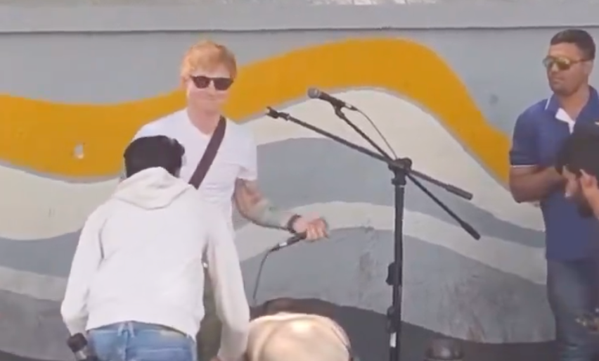 Ed Sheeran's streetside performance in India stopped by police