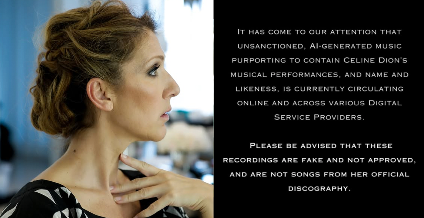 Celine Dion warns fans of fake AI-generated songs that aren't hers