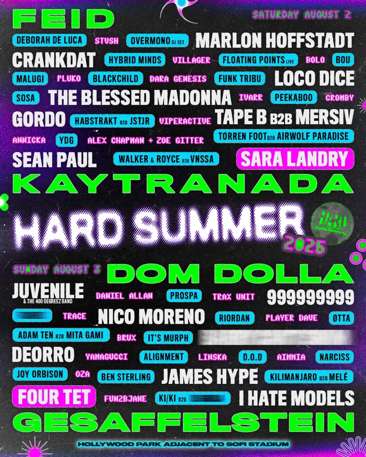 HARD Summer includes Dom Dolla, Kaytranada, plus Sean Paul and Juvenile