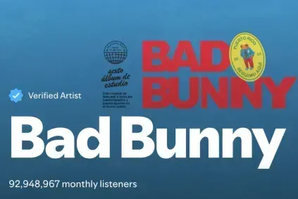 Bad Bunny sees U.S. Spotify streams increase by 470% since Super Bowl performance
