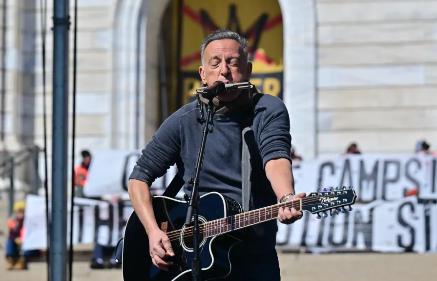 Bruce Springsteen pulled up to the rally and chose violence (lyrically)