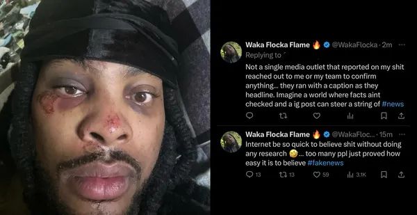 Waka Flocka Flame pretends he got jumped to prove how fake news spreads