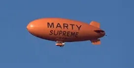 Timothée Chalamet's Camp Flog Gnaw 'Marty Supreme' blimp dream comes true