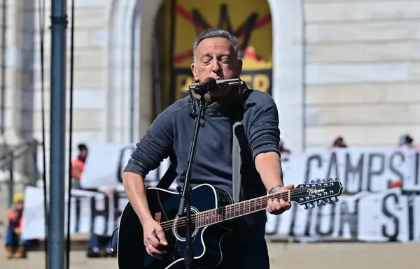Bruce Springsteen pulled up to the rally and chose violence (lyrically)
