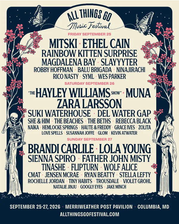 All Things Go 2026 announces DC lineup – Mitski, Hayley Williams, and Brandi Carlile to headline
