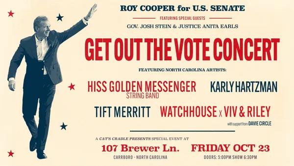 Karly Hartzman and Hiss Golden Messenger to headline GOTV show for Roy Cooper